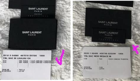 fake real ysl authenticity card|authentic ysl bags.